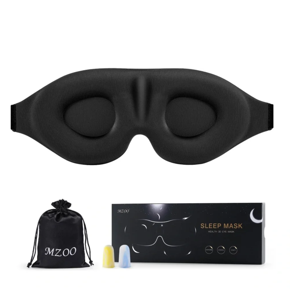 Black 3D Sleep Mask Zero Eye Pressure